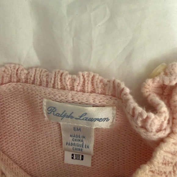 Ralph Lauren Pink Knit Sweater with Bear - Picture 3 of 3